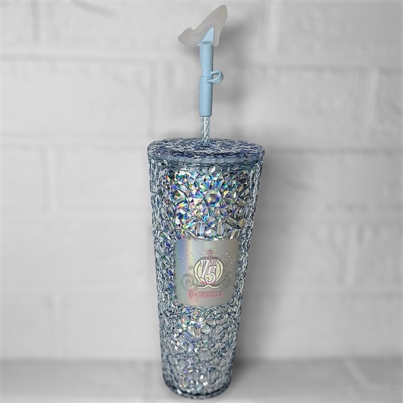 Starbucks Other - New Disney Cinderella 75th Anniversary Starbucks Travel Tumbler Slipper Straw